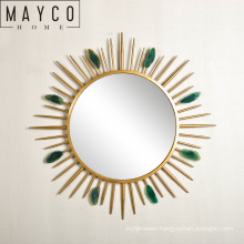 Mayco Metal Art Decor Vanity Wall Mirror for Living Room Decoration